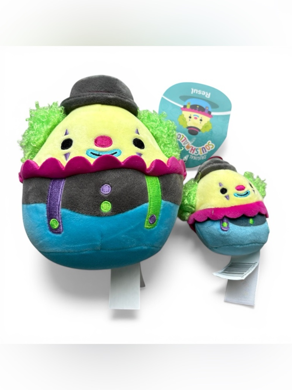 Squishmallow Resul Clown 5” + Mini Resul Plush Collectible Toy